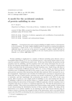 A model for the accidental catalysis of protein unfolding in vivo