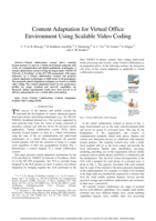 Content adaptation for virtual office environment using scalable video coding