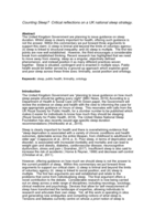 Counting Sleep?  Critical reflections on a UK national sleep strategy.