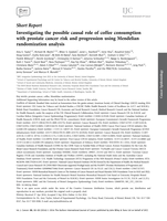 Investigating the possible causal role of coffee consumption with prostate cancer risk and progression using Mendelian randomization analysis