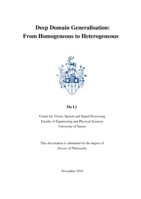Deep domain generalisation: From homogeneous to heterogeneous