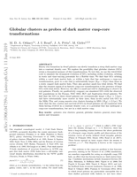 Globular clusters as probes of dark matter cusp-core transformations