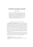 The dimension of weakly mean porous measures: a probabilistic approach