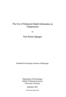 The Use of Enhanced Depth Information in Telepresence.