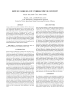How do users select stereoscopic 3D content?