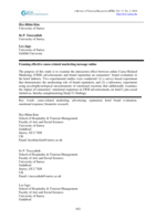 Framing effective cause-related marketing message online.