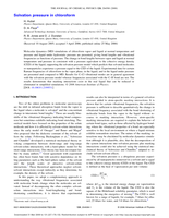 Solvation pressure in chloroform