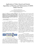 Application of Taboo Search and Genetic Algorithm in planning and optimization of UMTS radio networks