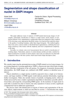 Segmentation and Shape Classiﬁcation of Nuclei in DAPI Images