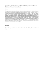 Implications of Political Change on National Park Operations: Doi Moi and Tourism to Vietnam’s National Parks