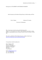 The self-esteem roller coaster: Adult attachment moderates the impact of daily feedback