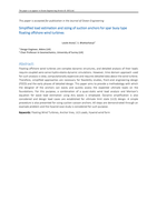 Simplified load estimation and sizing of suction anchors for spar buoy type floating offshore wind turbines