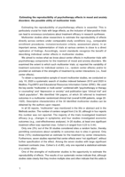 Estimating the reproducibility of psychotherapy effects in mood and anxiety disorders: the possible utility of multicenter trials