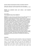 Mobilities and sustainable tourism: path-creating or path-dependent relationships?