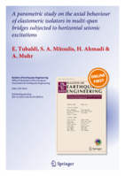 A parametric study on the axial behaviour of elastomeric isolators in multi-span bridges subjected to horizontal seismic excitations