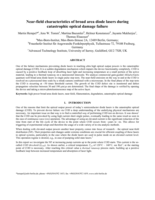 Near-field characteristics of broad area diode lasers during catastrophic optical damage failure