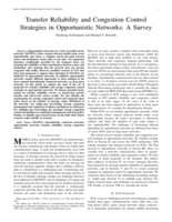 Transfer reliability and congestion control strategies in opportunistic networks: a survey