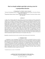Dual wavelength multiple-angle light scattering system for cryptosporidium detection