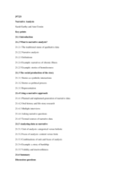 Narrative Analysis