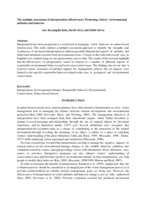 The multiple assessment of interpretation effectiveness: Promoting visitors' environmental attitudes and behavior