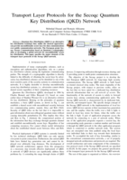 Transport layer protocols for the Secoqc Quantum Key Distribution (QKD) network
