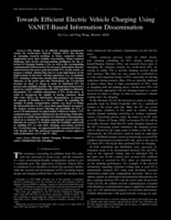 Towards Efficient Electric Vehicle Charging Using VANET-Based Information Dissemination