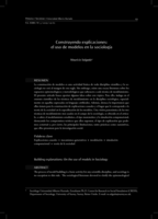 Construyendo explicaciones: el uso de modelos en la sociología