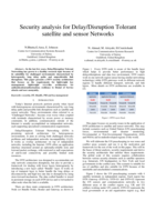 Security analysis for Delay/Disruption Tolerant satellite and sensor Networks