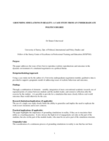 Grounding simulations in reality: A case study from an undergraduate politics degree