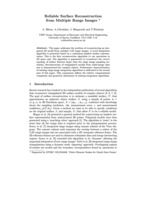 Reliable Surface Reconstruction from Multiple Range Images