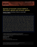Varieties of semantic ‘access’ deficit in Wernicke’s aphasia and semantic aphasia