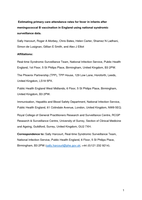 Estimating primary care attendance rates for fever in infants after meningococcal B vaccination in England using national syndromic surveillance data