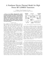 A nonlinear electro-thermal model for high power RF LDMOS transistors