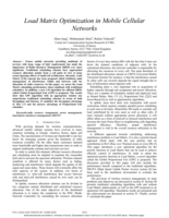 Load Matrix optimization in mobile cellular networks