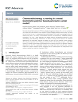 Chemoradiotherapy screening in a novel biomimetic polymer based pancreatic cancer model