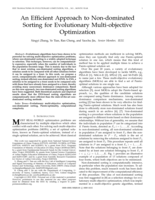 An Efficient Approach to Nondominated Sorting for Evolutionary Multiobjective Optimization