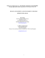 Big data, management, and sustainability: Strategic opportunities ahead