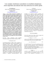 Low Complex Interference Cancellation via Modified Suboptimum Search Algorithm and Reduced Rank Linear Detection for Mobile Uplink