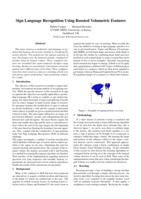 Sign Language Recognition Using Boosted Volumetric Features