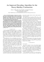 An Improved Decoding Algorithm for the Davey-MacKay Construction