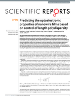 Predicting the optoelectronic properties of nanowire films based on control of length polydispersity