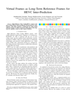Virtual Frames as Long-Term Reference Frames for HEVC Inter-Prediction
