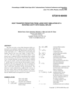 Heat transfer prediction from large eddy simulation of a rotating cavity with radial inflow