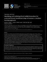 Identifying and validating blood mRNA biomarkers for acute and chronic insufficient sleep in humans: a machine learning approach