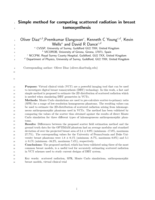 Simple method for computing scattered radiation in breast tomosynthesis