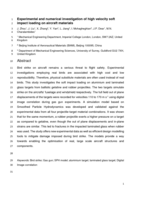 Experimental and numerical investigation of high velocity soft impact loading on aircraft materials