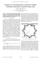 Design of a Travelling-Wave Aperture-Coupled Circularly-Polarized Concentric Ring Array
