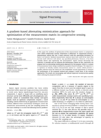 A gradient-based alternating minimization approach for optimization of the measurement matrix in compressive sensing