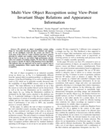 Multi-View Object Recognition using View-Point Invariant Shape Relations and Appearance Information