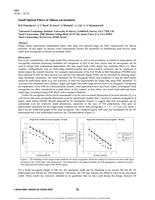 Small optical filters in sificon-on-insulator
